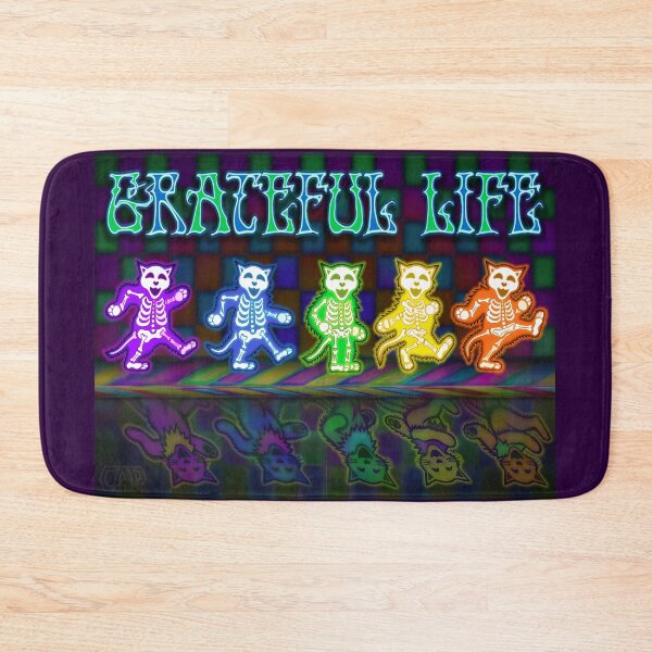 Item preview, Grateful Life Dancing Skeleton Cats designed and sold by capcreatives.