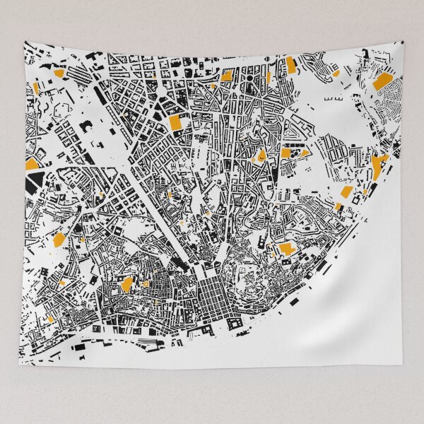 Item preview, Map of Lisbon, Portugal with its schools in color designed and sold by jean-nicolas.