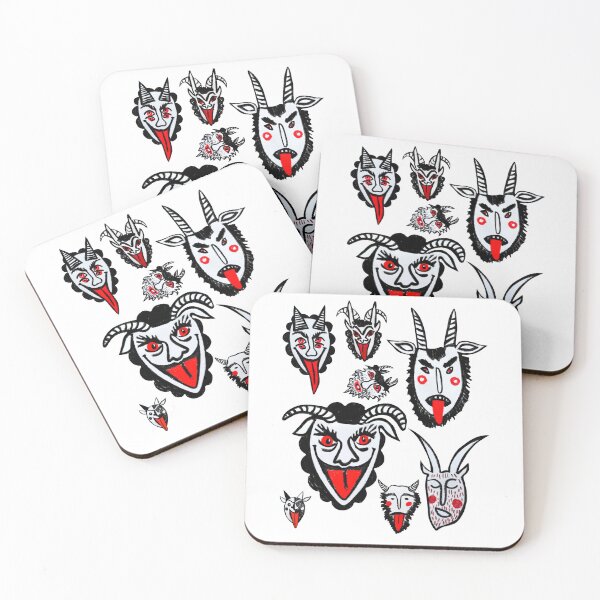 Item preview, Scary Creepy Krampus Heads Cult Folklore designed and sold by mkzmerch.