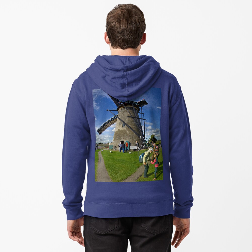 A Kinderdijk Windmill Zipped Hoodie