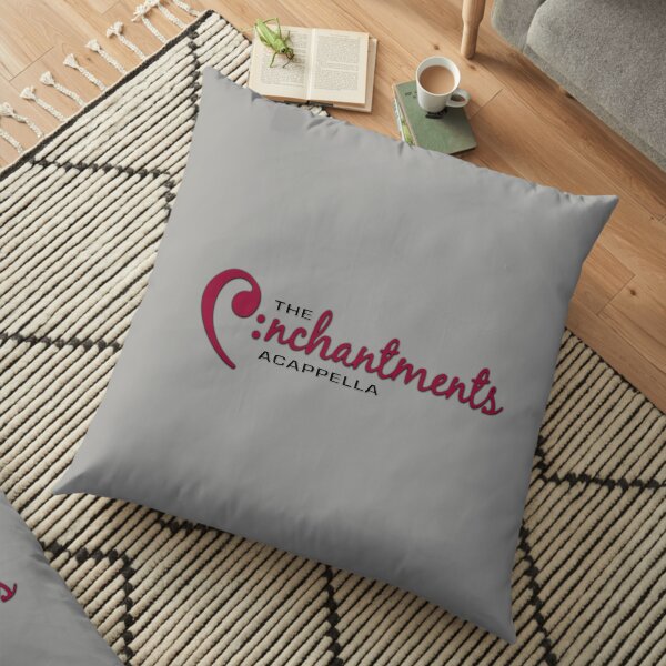 Enchantments Logo Maroon and Black Floor Pillow