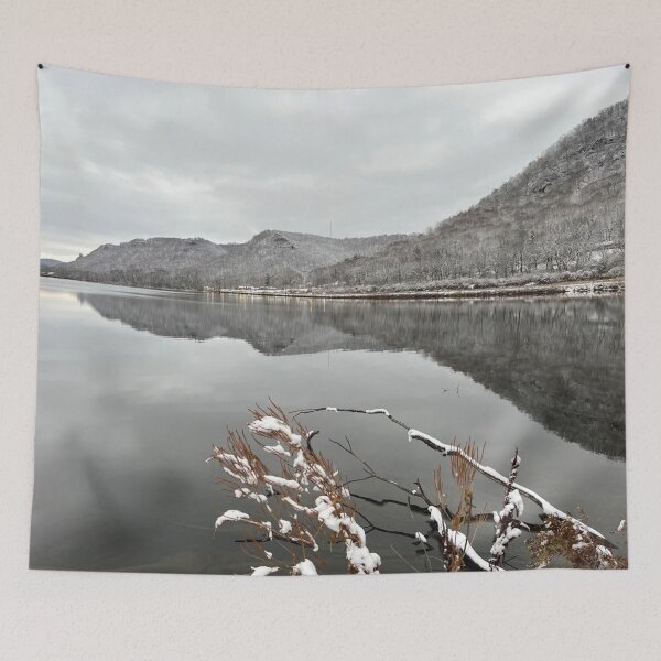 Item preview, Snowy Lakeside Bluffs designed and sold by emikat-art.