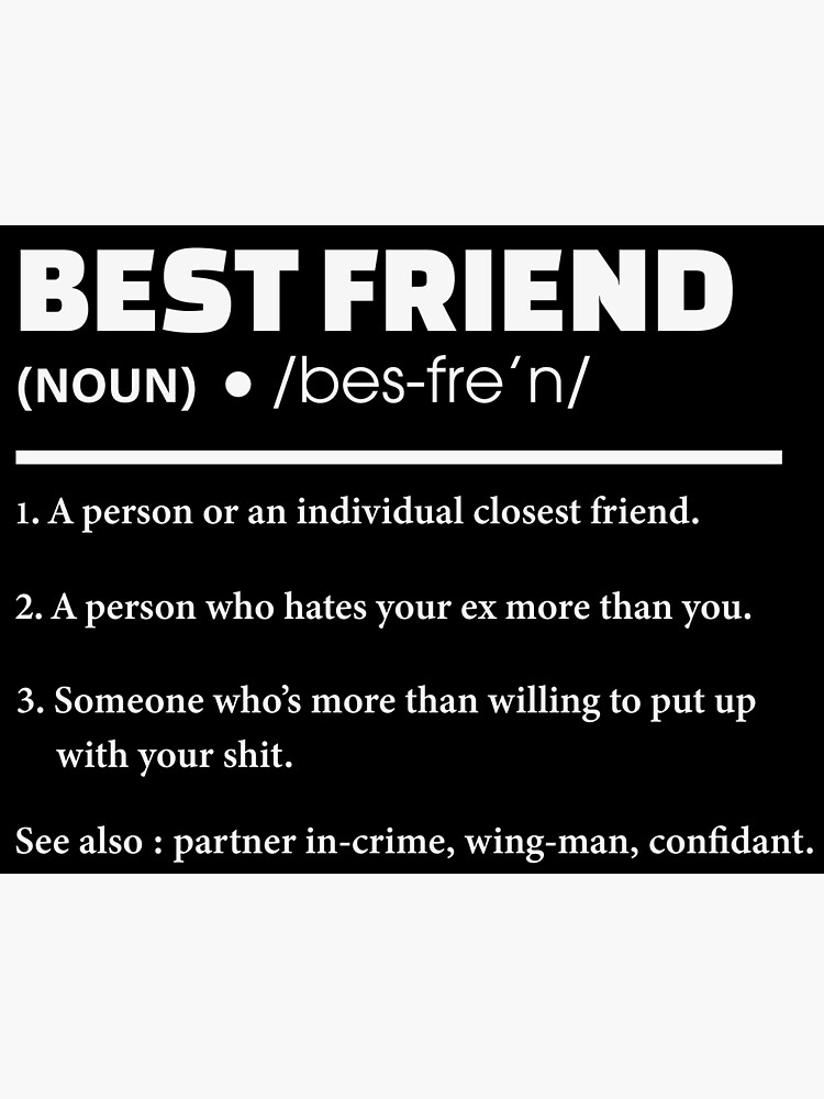 The Definition of Best Friend Greeting Card for Sale by