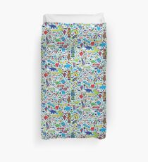 TOYS - fun pattern by Cecca Designs Duvet Cover