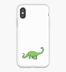 Happy Diplodocus - dinosaur design by Cecca Designs iPhone Case