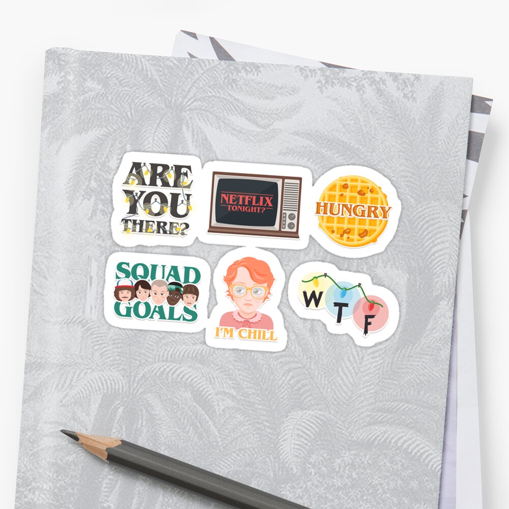 stranger things sticker by victoriasmiles redbubble