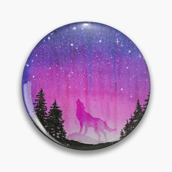 Item preview, Howling Wolf In Pink Galaxy Forest designed and sold by Olga Shvartsur.