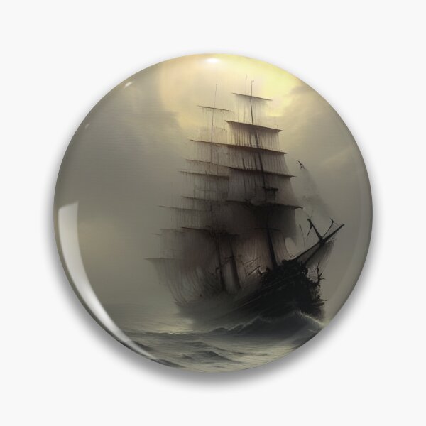 Item preview, Ghost ship under a full moon designed and sold by LonelyFootpad.