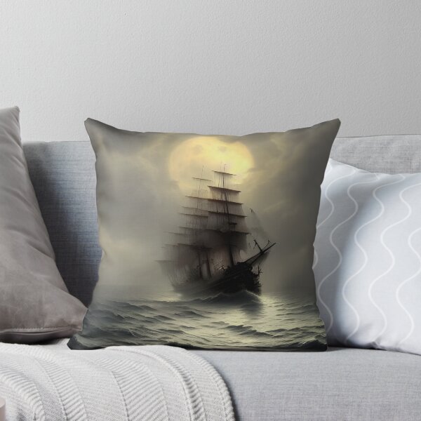 Item preview, Ghost ship under a full moon designed and sold by LonelyFootpad.