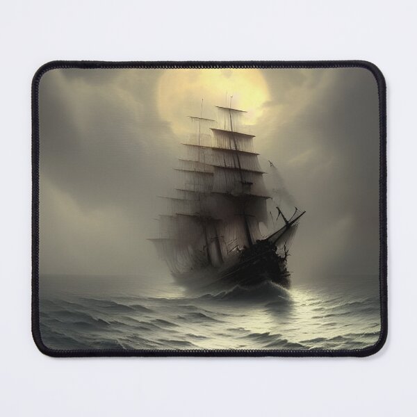 Item preview, Ghost ship under a full moon designed and sold by LonelyFootpad.