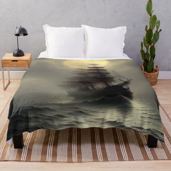 Item preview, Ghost ship under a full moon designed and sold by LonelyFootpad.