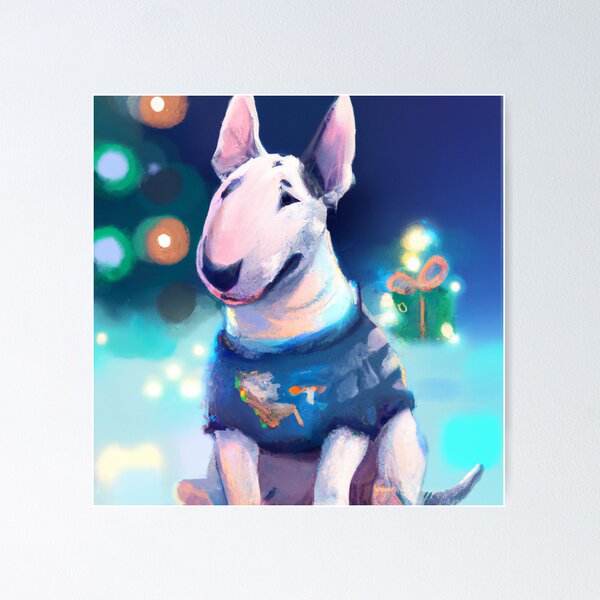 Item preview, Cute Bull Terrier Drawing designed and sold by WeHeartAnimals.