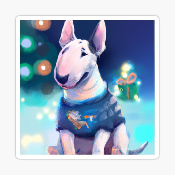 Item preview, Cute Bull Terrier Drawing designed and sold by WeHeartAnimals.
