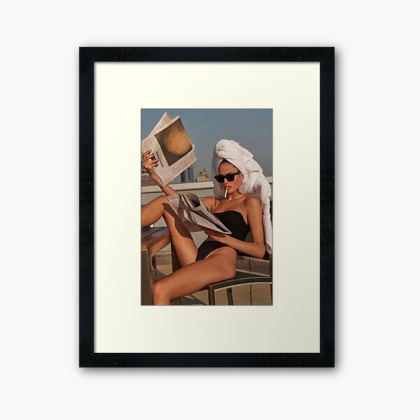 Smoking girls Framed Art Print