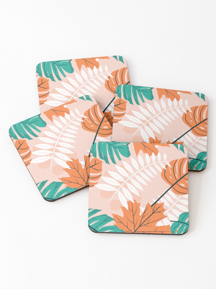 Thumbnail 1 of 5, Coasters (Set of 4), Retro Abstract Multi Color Pattern  designed and sold by XbaeX.