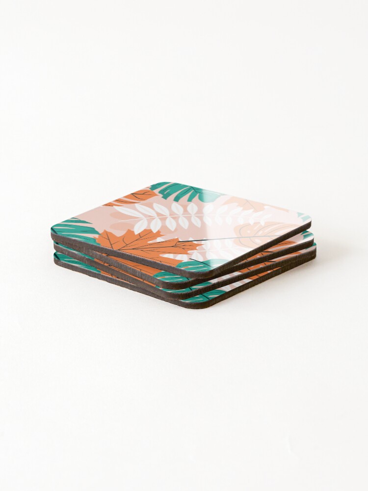 Thumbnail 4 of 5, Coasters (Set of 4), Retro Abstract Multi Color Pattern  designed and sold by XbaeX.