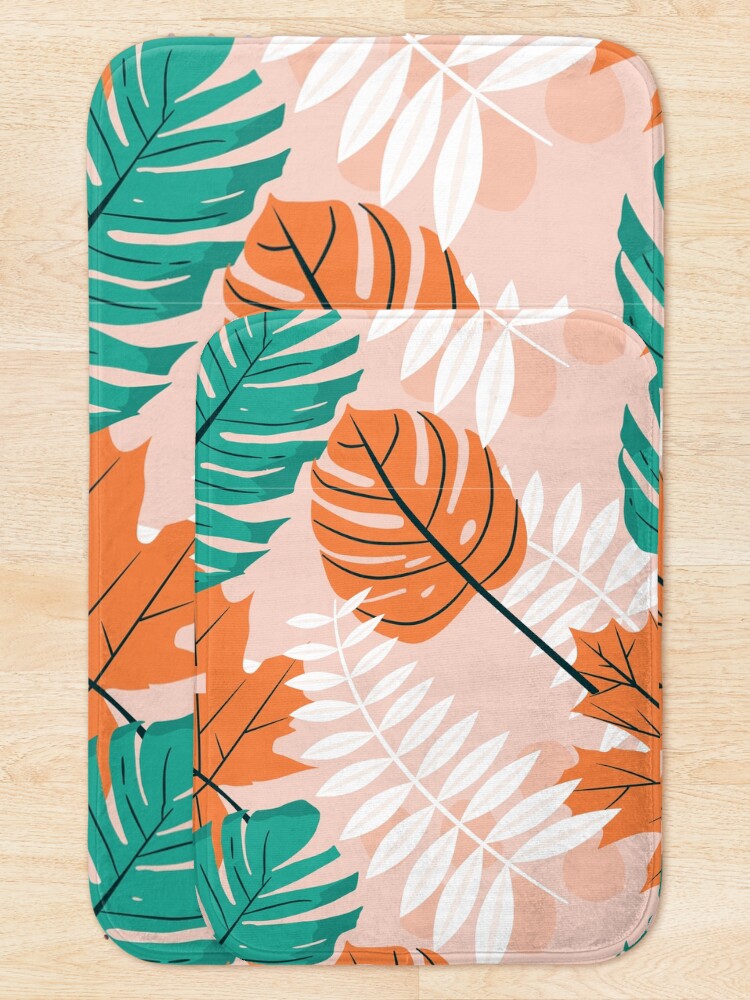 Thumbnail 5 of 6, Bath Mat, Retro Abstract Multi Color Pattern  designed and sold by XbaeX.