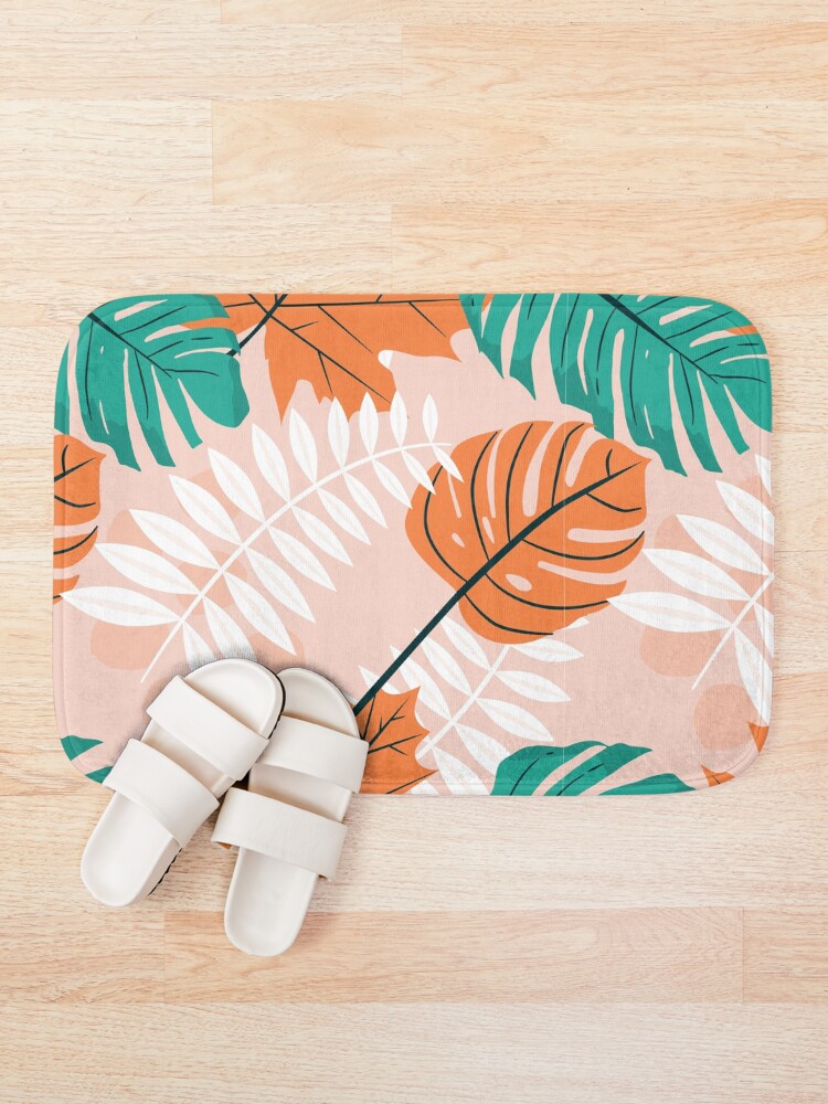 Thumbnail 1 of 6, Bath Mat, Retro Abstract Multi Color Pattern  designed and sold by XbaeX.