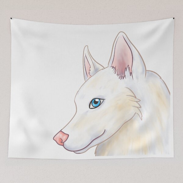 Item preview, White huskey designed and sold by StudioCorvid.