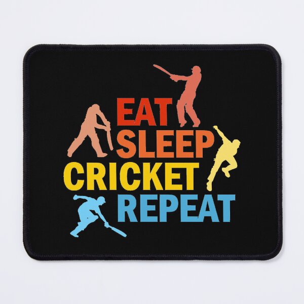Item preview, Eat Sleep Cricket repeat designed and sold by aktiveaddict.