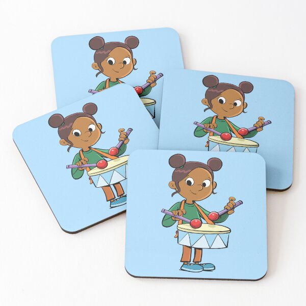 Item preview, girl with a drum ready to play music designed and sold by duxpavlic.