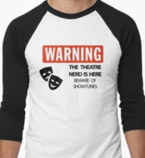 WARNING Theatre Nerd Men's Baseball ¾ T-Shirt