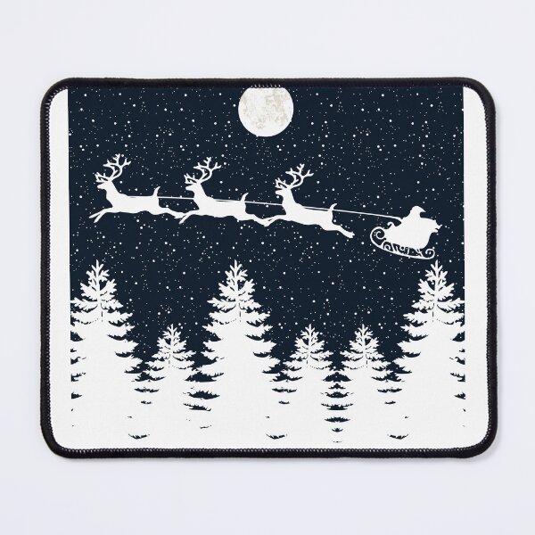 Item preview, Santa Claus ride on sleigh drawn by flying reindeers designed and sold by Baby-KOALA.