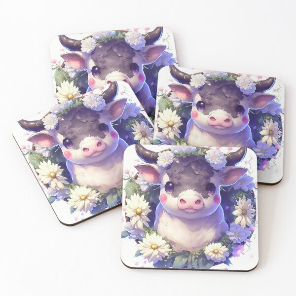 Item preview, Cow with a flower crown (daisies) designed and sold by IA-Power.