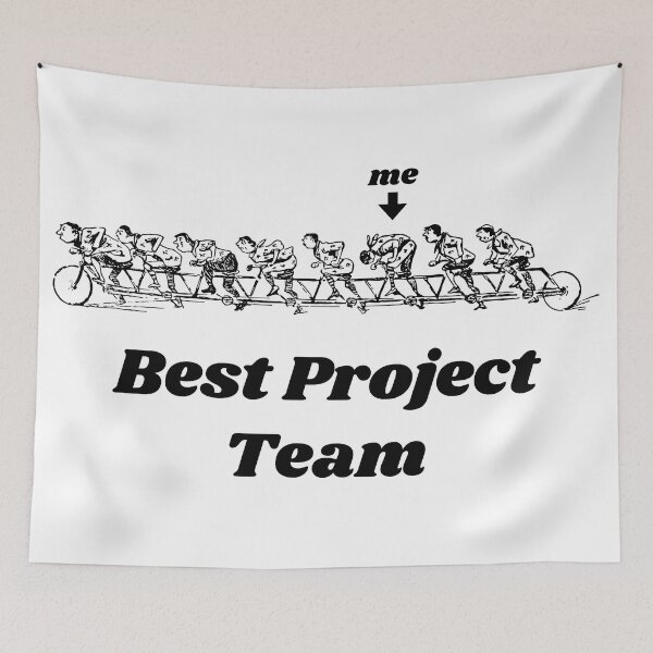 Item preview, 'Best Project Team'  Tandem Bicycle Design - Retro Illustration Design for T-shirts, mugs, phone cases and other accessories designed and sold by Ridiculam Toga.