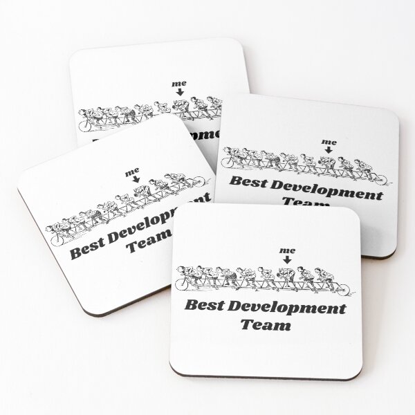 Item preview, 'Best Development Team'  Tandem Bicycle Design - Retro Illustration Design for T-shirts, mugs, phone cases and other accessories designed and sold by Ridiculam Toga.