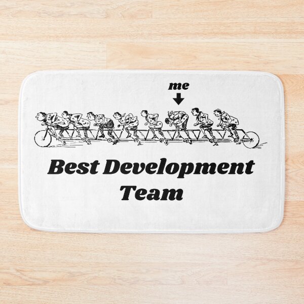 Item preview, 'Best Development Team'  Tandem Bicycle Design - Retro Illustration Design for T-shirts, mugs, phone cases and other accessories designed and sold by Ridiculam Toga.