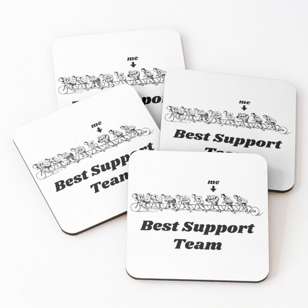Item preview, 'Best Support Team'  Tandem Bicycle Design - Retro Illustration Design for T-shirts, mugs, phone cases and other accessories designed and sold by Ridiculam Toga.