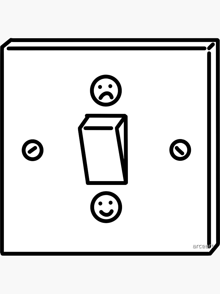 "Light switch " Sticker for Sale by arceart Redbubble