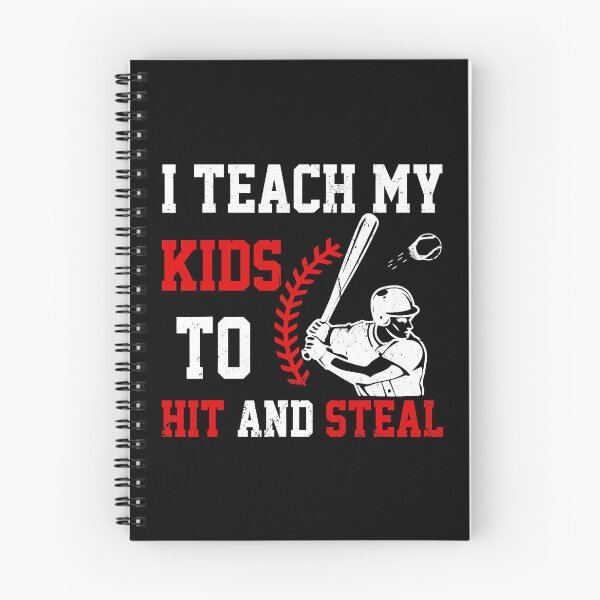 Item preview, I Teach My Kids to Hit And Steal Funny Father's Day Baseball Dad designed and sold by Helbon-art.