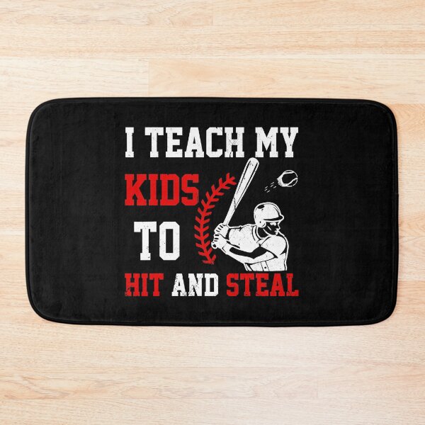 Item preview, I Teach My Kids to Hit And Steal Funny Father's Day Baseball Dad designed and sold by Helbon-art.
