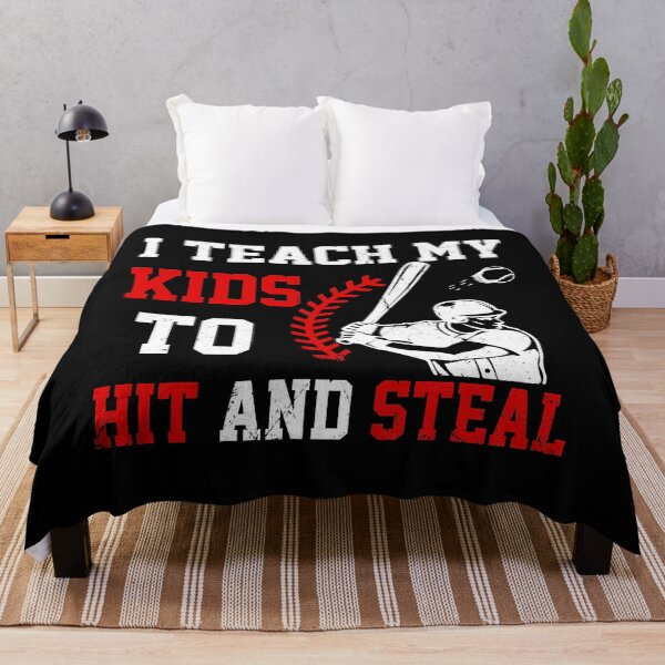 Item preview, I Teach My Kids to Hit And Steal Funny Father's Day Baseball Dad designed and sold by Helbon-art.