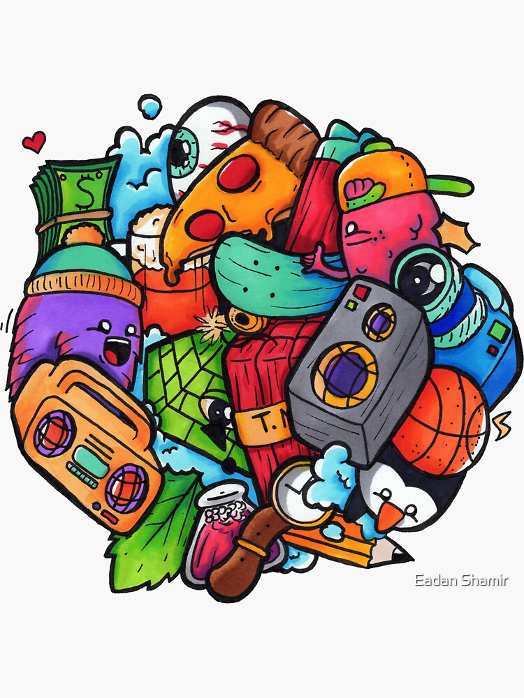 Doodle Fun - Shrimpy Draws Sticker