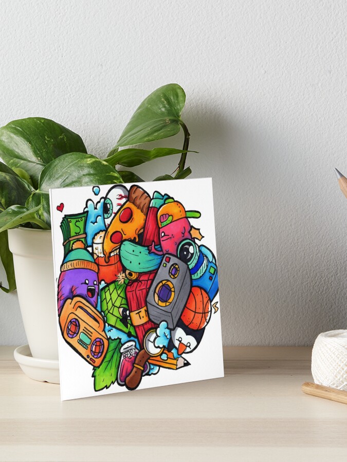 Doodle Art cartoon | Art Board Print