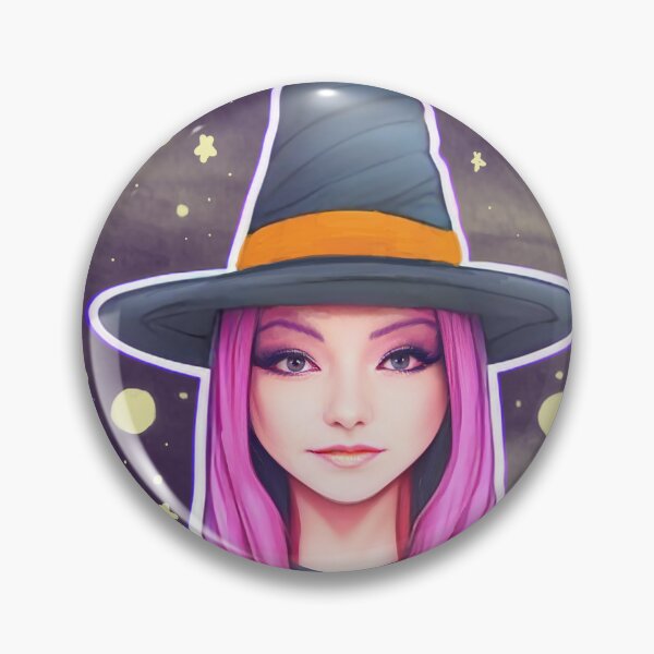 Item preview, Pretty Pink Haired Witch designed and sold by HailHecate.