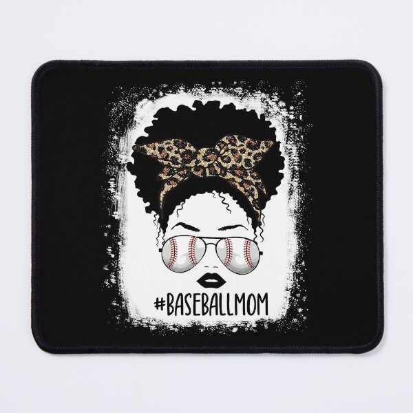 Item preview, Messy Bun African American Baseball Mom designed and sold by Helbon-art.