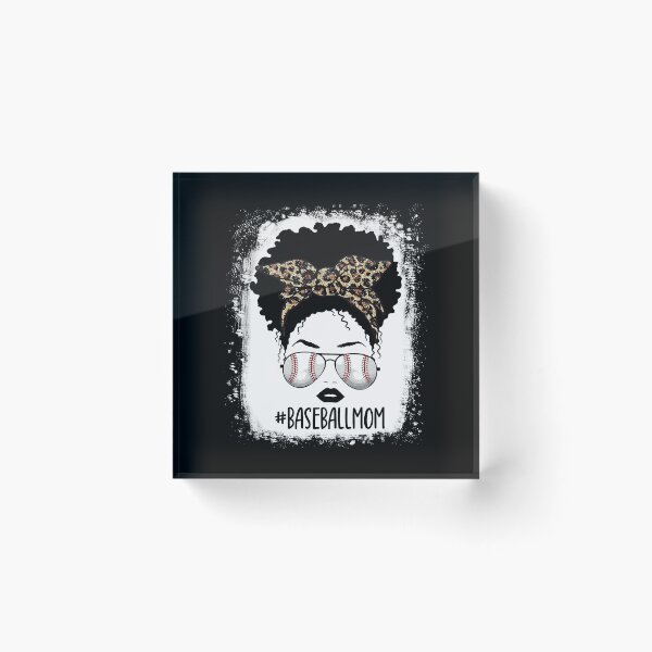 Item preview, Messy Bun African American Baseball Mom designed and sold by Helbon-art.