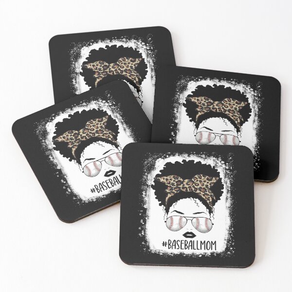 Item preview, Messy Bun African American Baseball Mom designed and sold by Helbon-art.