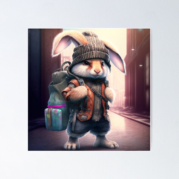 Item preview, adventurous rabbit designed and sold by IA-Power.