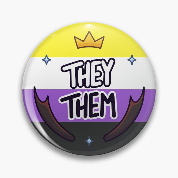 Item preview, They/Them Pin designed and sold by Seagull King.