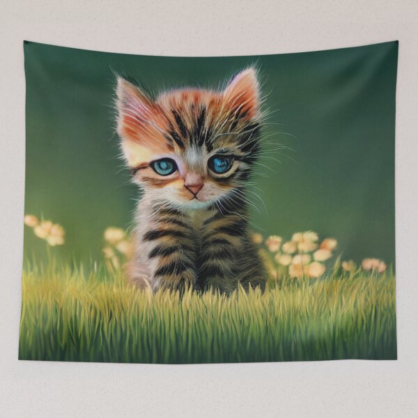 Item preview, kitten-on-grass-2 designed and sold by Kirollos9.