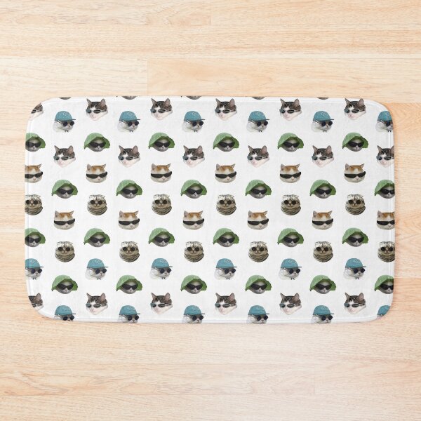 Item preview, Cats Wearing Sunglasses Pattern (White) designed and sold by cat-reactions.