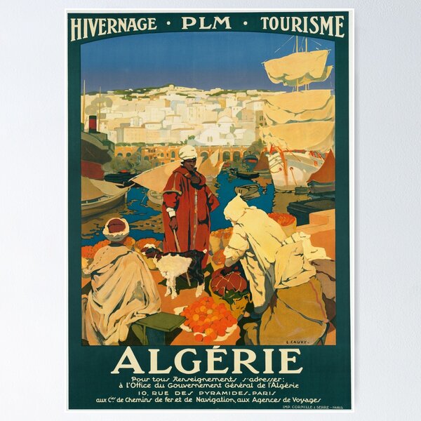 Item preview, Algerie - Vintage Poster designed and sold by Salukeart.