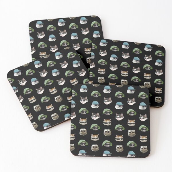 Item preview, Cats Wearing Sunglasses Pattern (Black) designed and sold by cat-reactions.