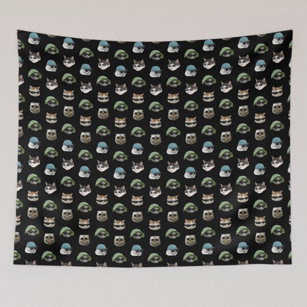 Item preview, Cats Wearing Sunglasses Pattern (Black) designed and sold by cat-reactions.