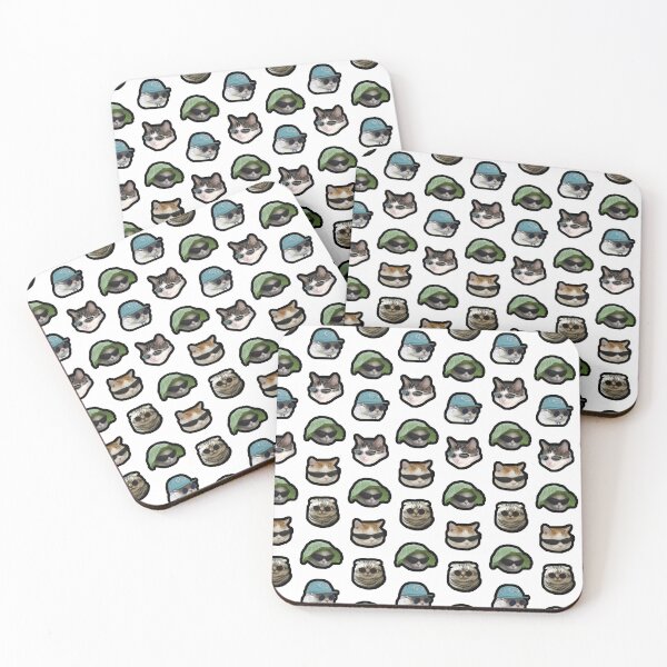 Item preview, Cats Wearing Sunglasses Pattern (Black Outlines) designed and sold by cat-reactions.